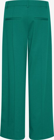 ICHI Wide leg Pleated Pants in Green