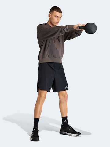 ADIDAS PERFORMANCE Sportovní mikina – hnědá