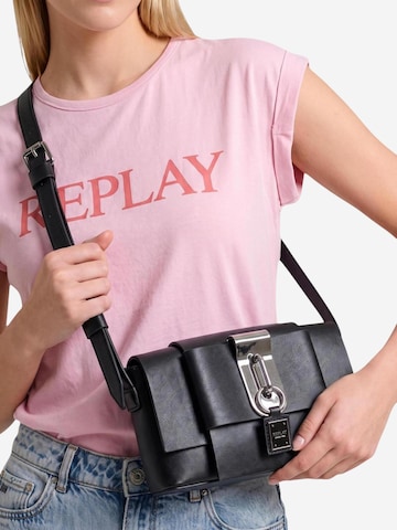 REPLAY Axelremsväska 'PLAIN SYNTHETIC FW01BI.000.A7243S' i svart