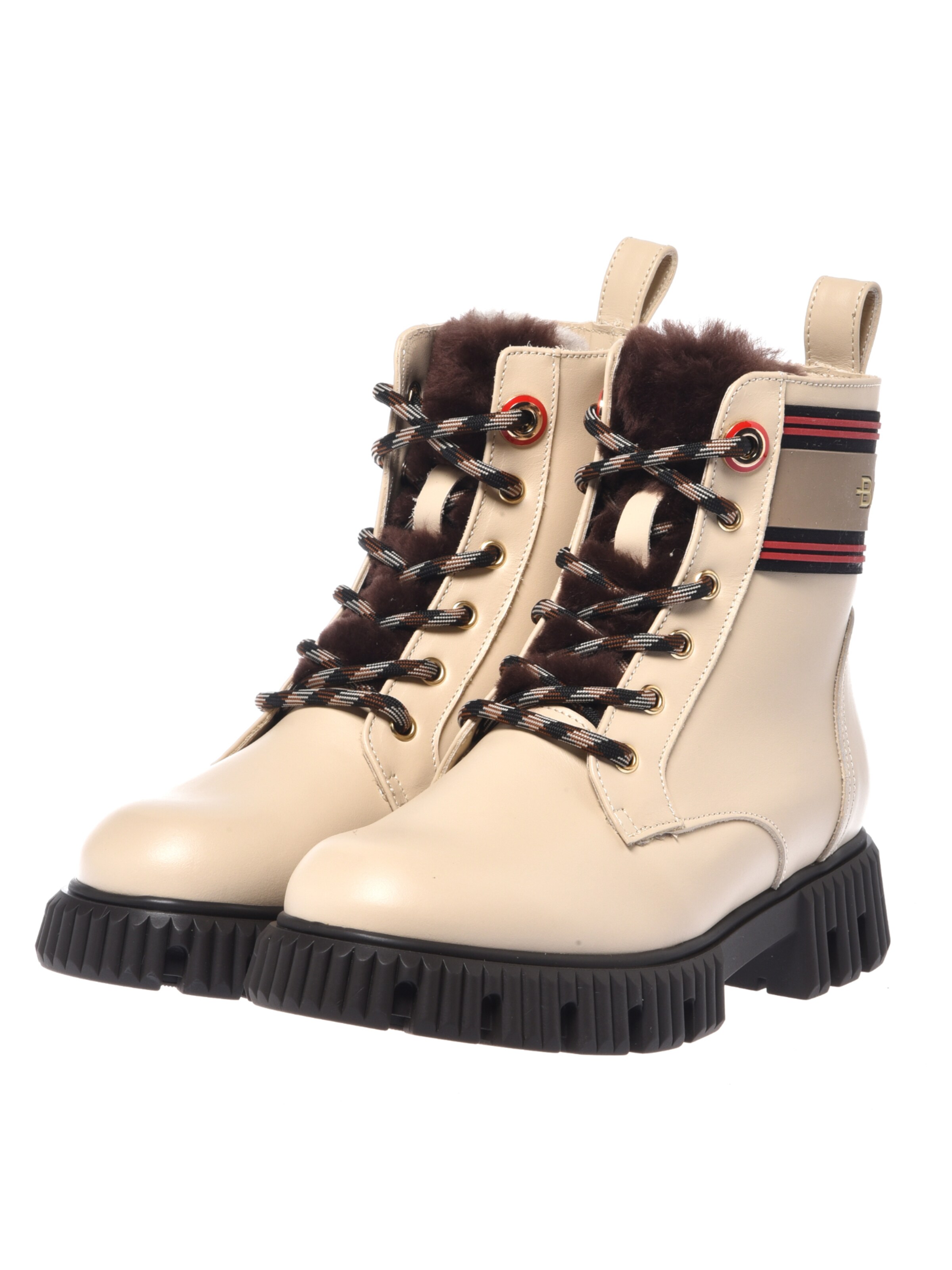 BALDININI Lace-up bootie in Beige