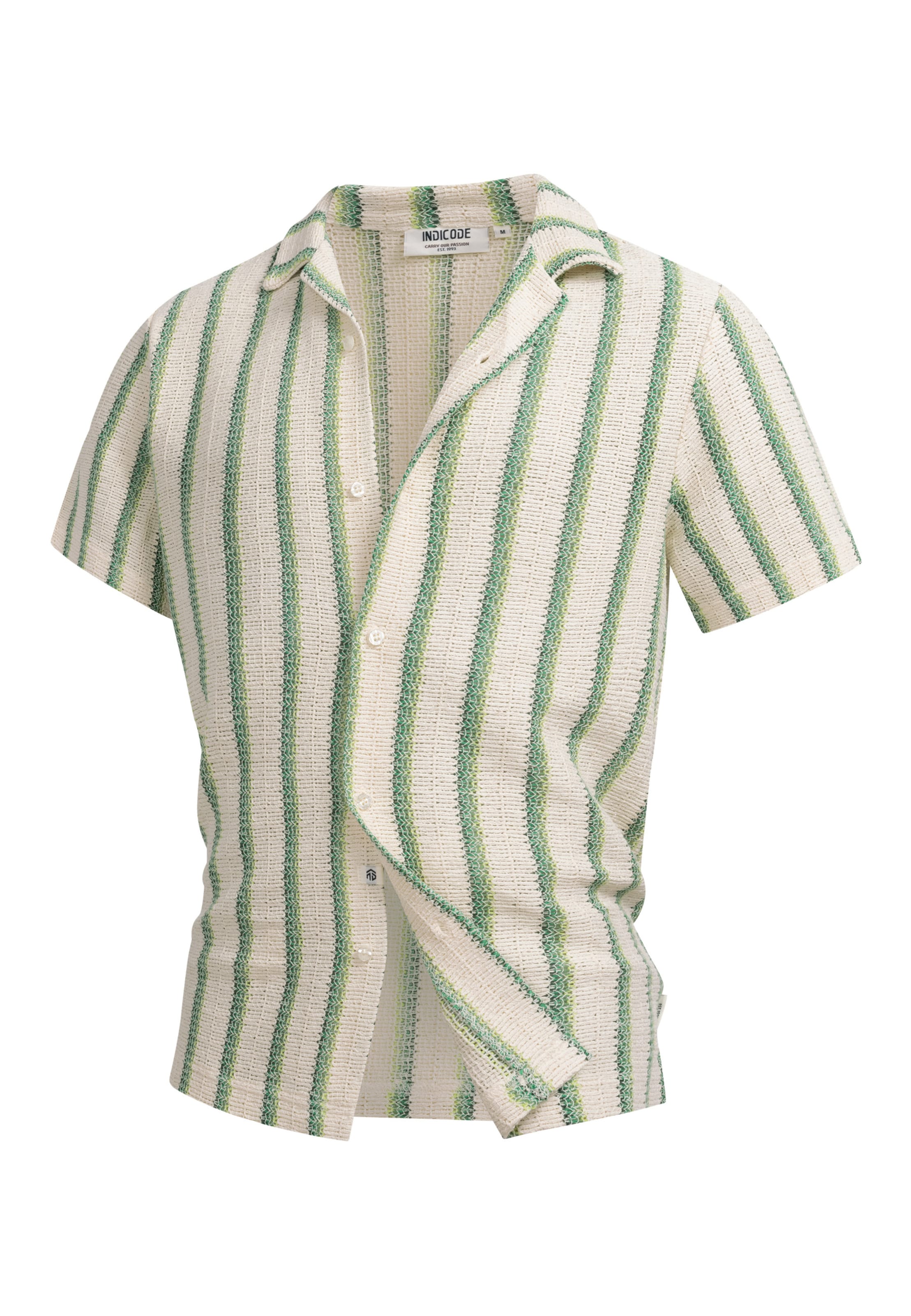 Coupe regular Chemise 'INGlumin' INDICODE JEANS en beige : devant