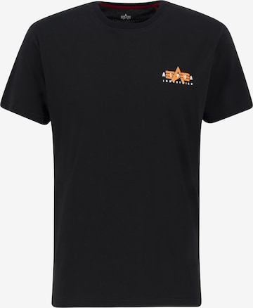 ALPHA INDUSTRIES Tričko - Čierna: predná strana