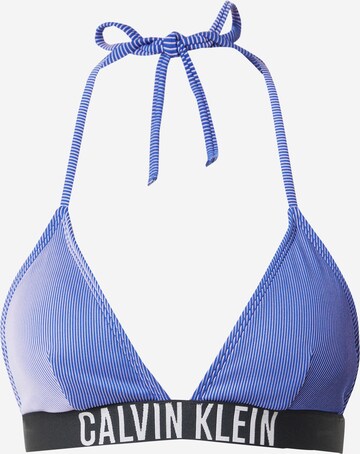 Calvin Klein SwimwearTrokutasti Bikini gornji dio - plava boja: prednji dio