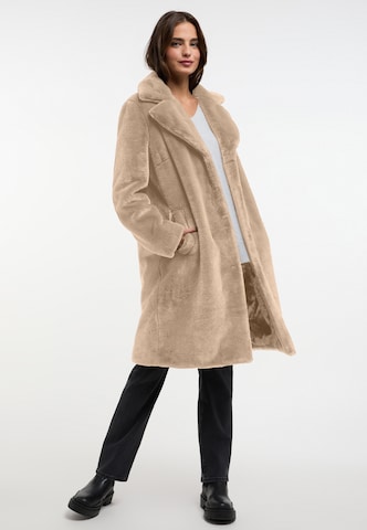 Frieda & Freddies NY Fake Fur Coat (Fellimitatmantel) in Beige