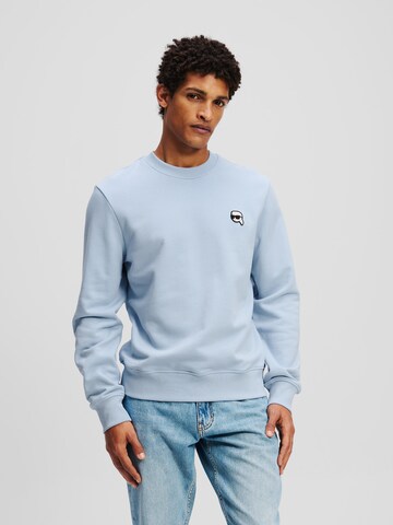 Sweat-shirt Karl Lagerfeld en bleu : devant