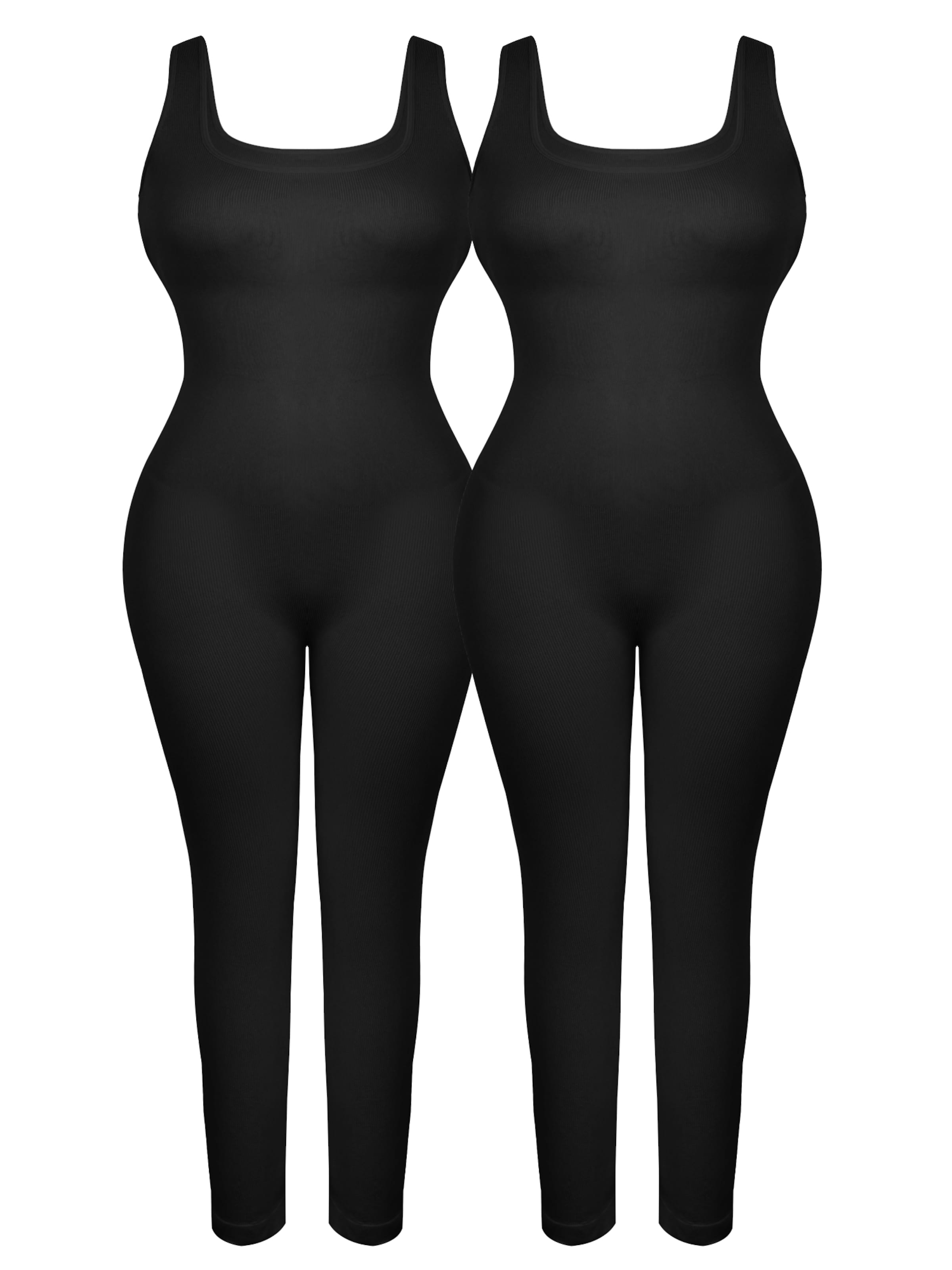 MEETWEE Athletic Bodysuit 'Base Layer' in Black: front