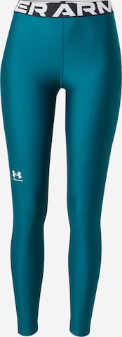 UNDER ARMOUR Skinny Sportovní kalhoty 'Authentics' – zelená: přední strana