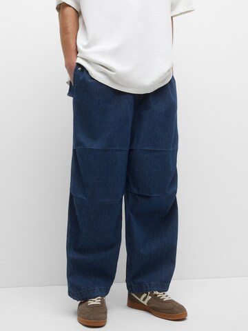 Pull&Bear Regular Jeans in Blauw: voorkant