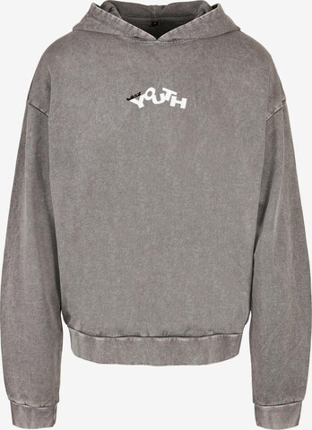 Lost Youth Sweatshirt 'YOUTH' in Grey: front