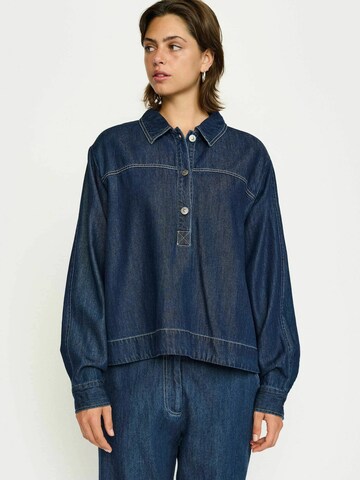 Soft Rebels Blouse 'Portia' in Blauw: voorkant
