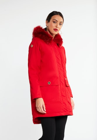 Manteau d’hiver 'Minya' faina en rouge : devant