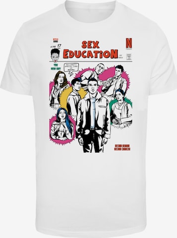 T-Shirt 'Sex Education Netflix TV Series' F4NT4STIC en blanc : devant