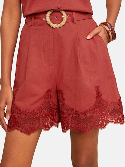 Pantaloni con pieghe in 46 love & roses di colore ruggine, Visualizzazione prodotti