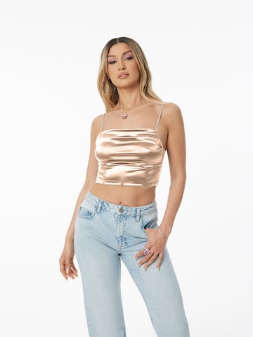 ABOUT YOU x Alina Eremia Top 'Eleni' in Beige: front