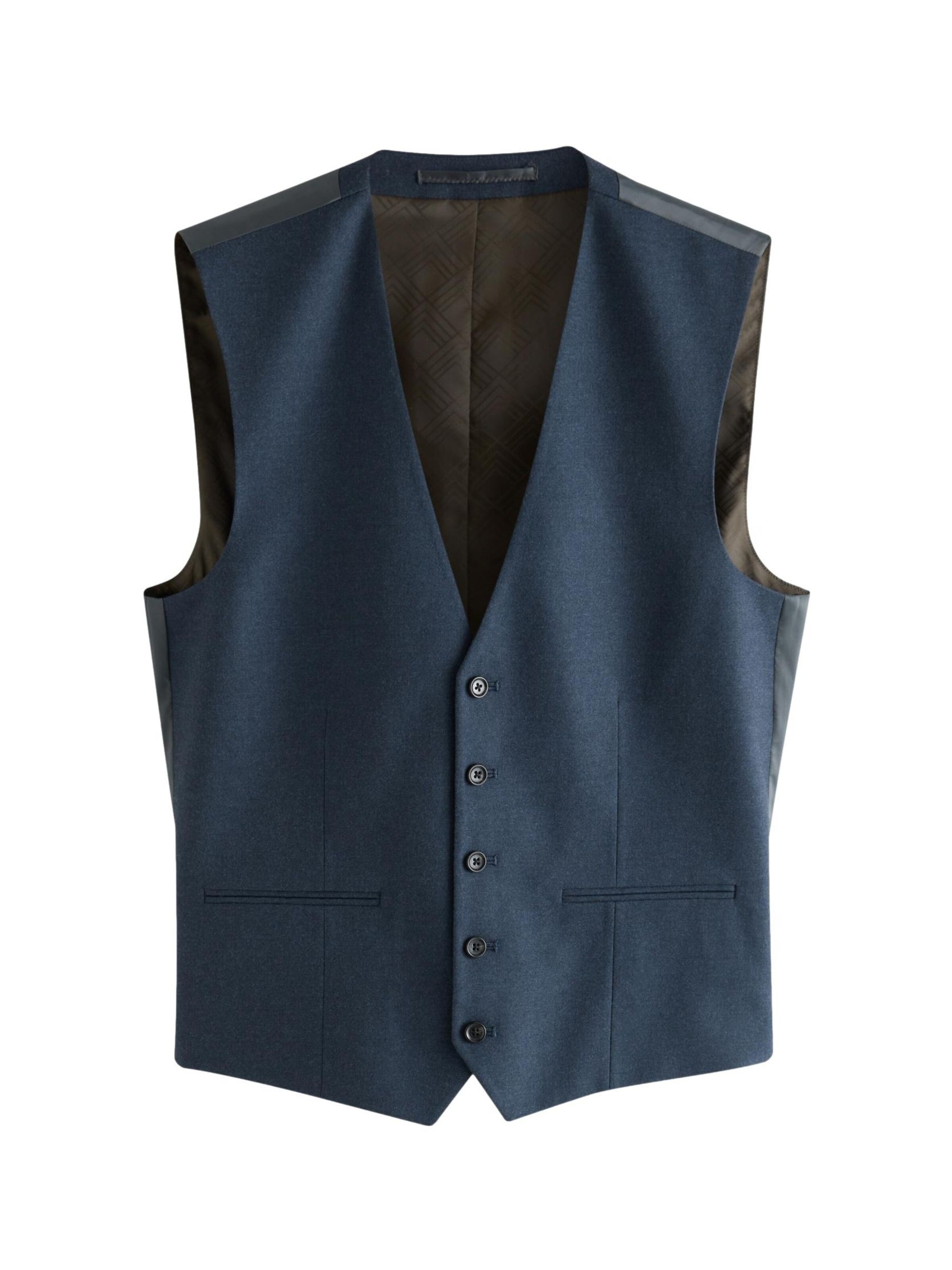 Next Suit vest in Blue: front