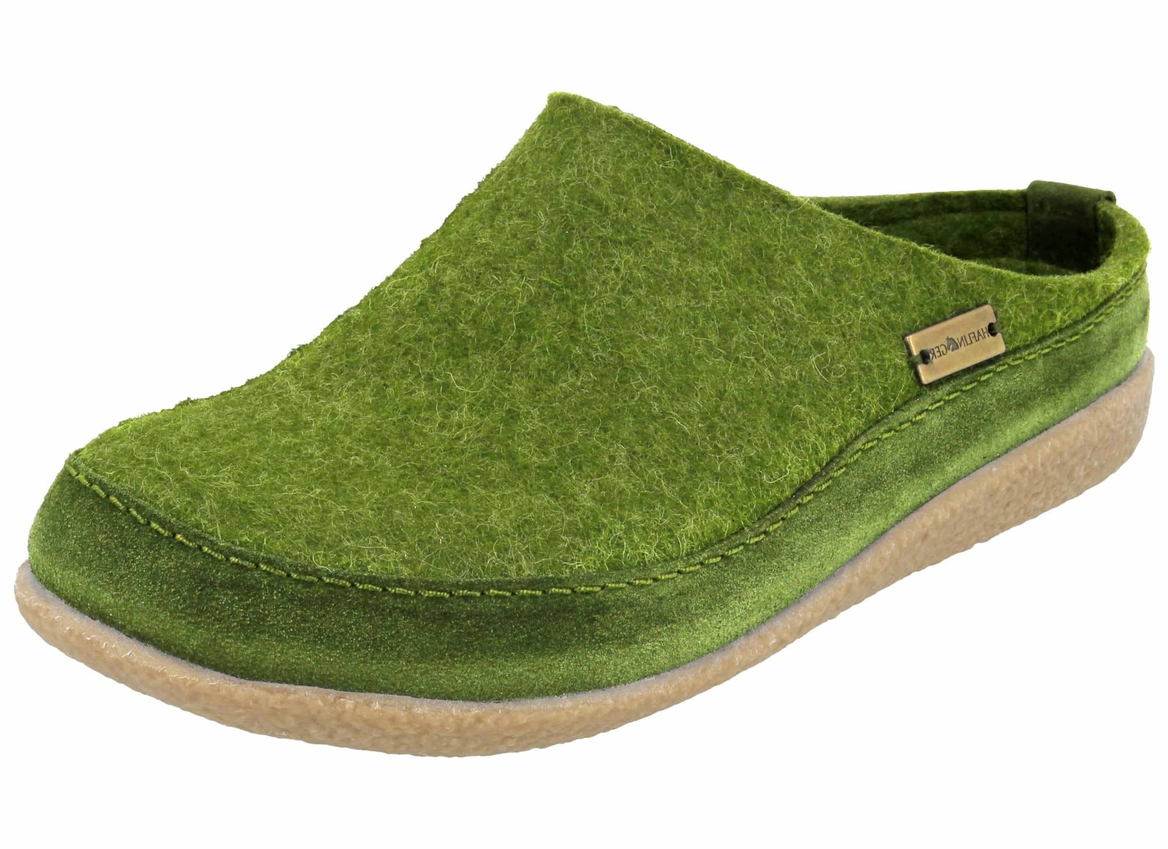HAFLINGER Slippers in Green: front