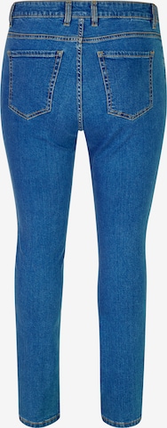 Rock Your Curves by Angelina K. Skinny Jeans in Blau