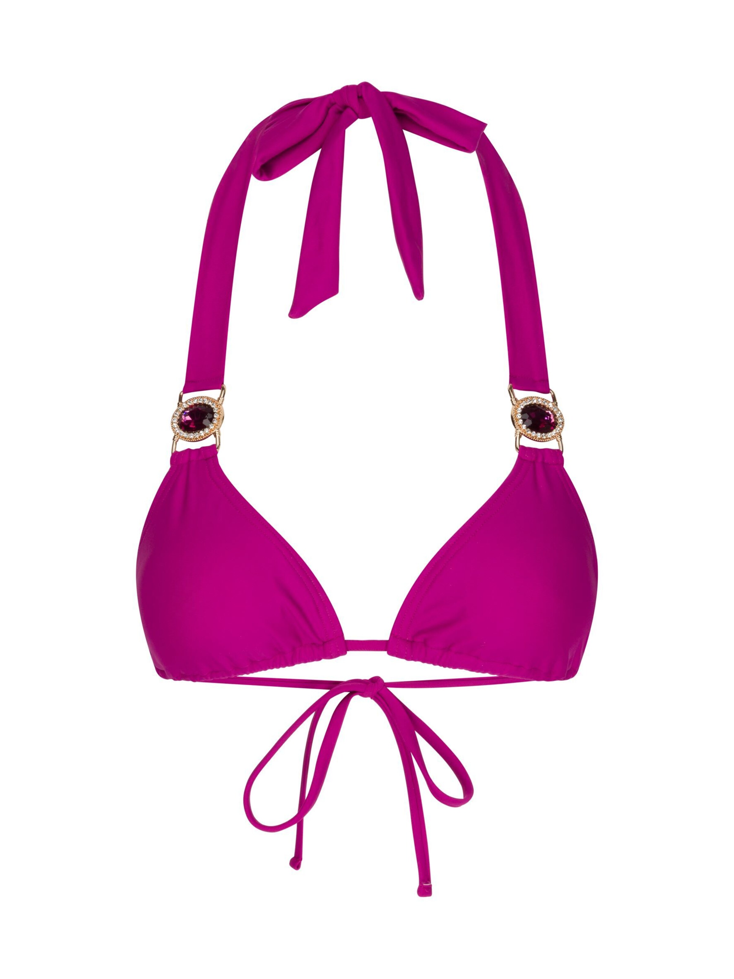 Moda Minx Triangle Bikini top 'Amour' in Purple: front