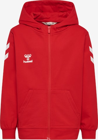 Hummel Sportssweatjakke i rød: forside