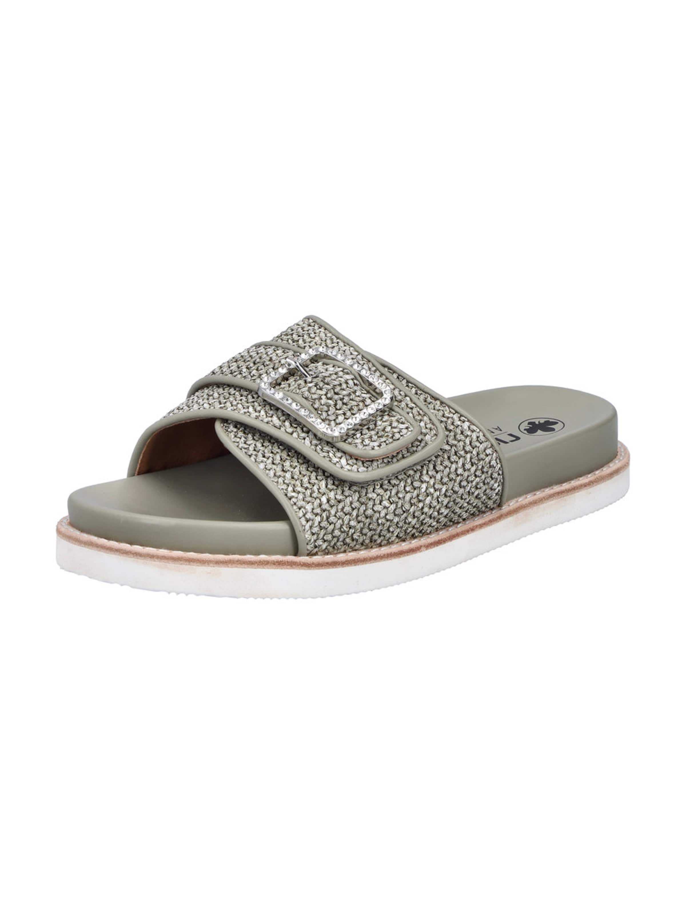 Rieker Pantofle – zelená: přední strana