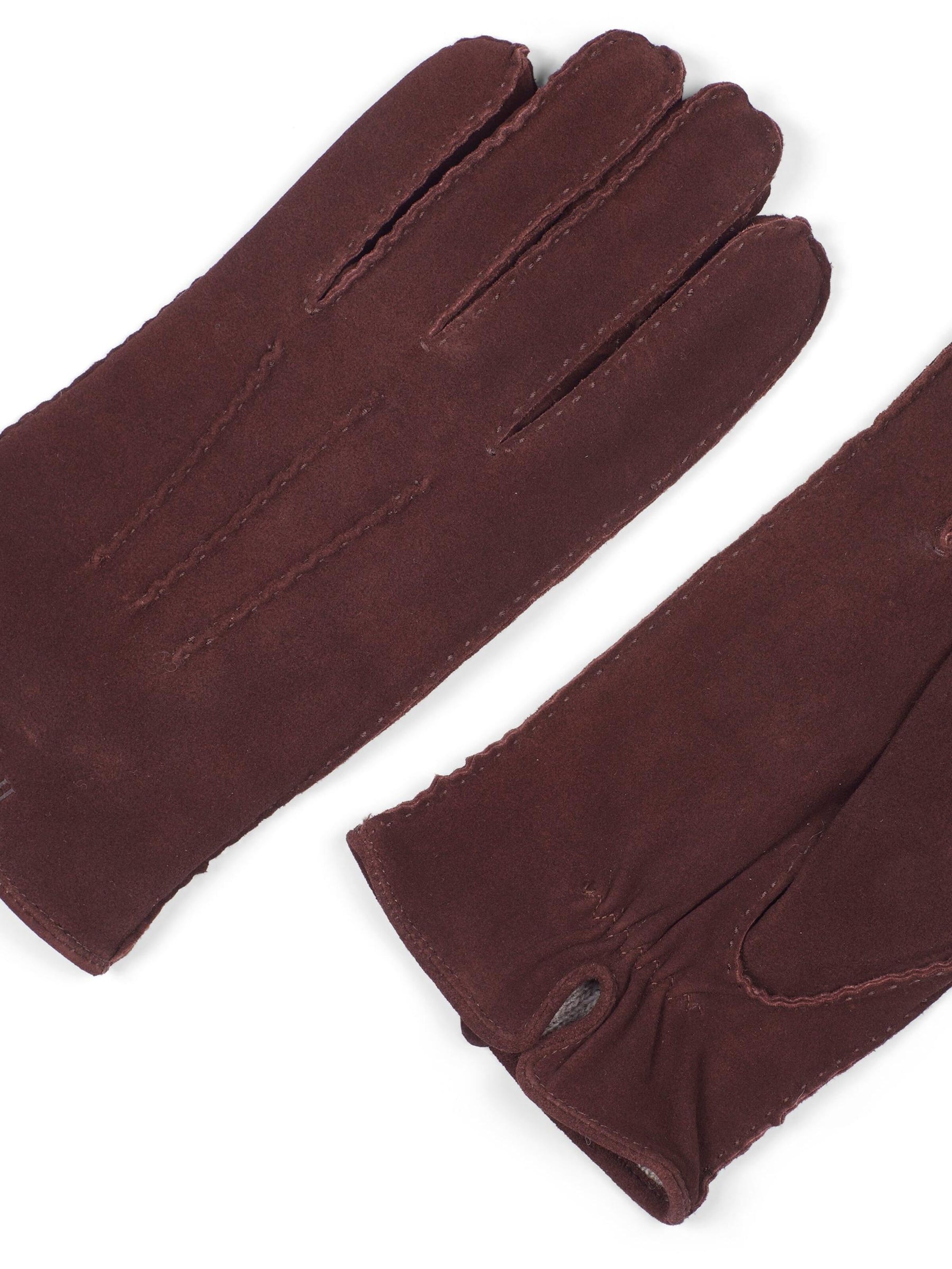 Howard London - Guantes con dedos 'Leather Gloves Sander Brown' en marrón