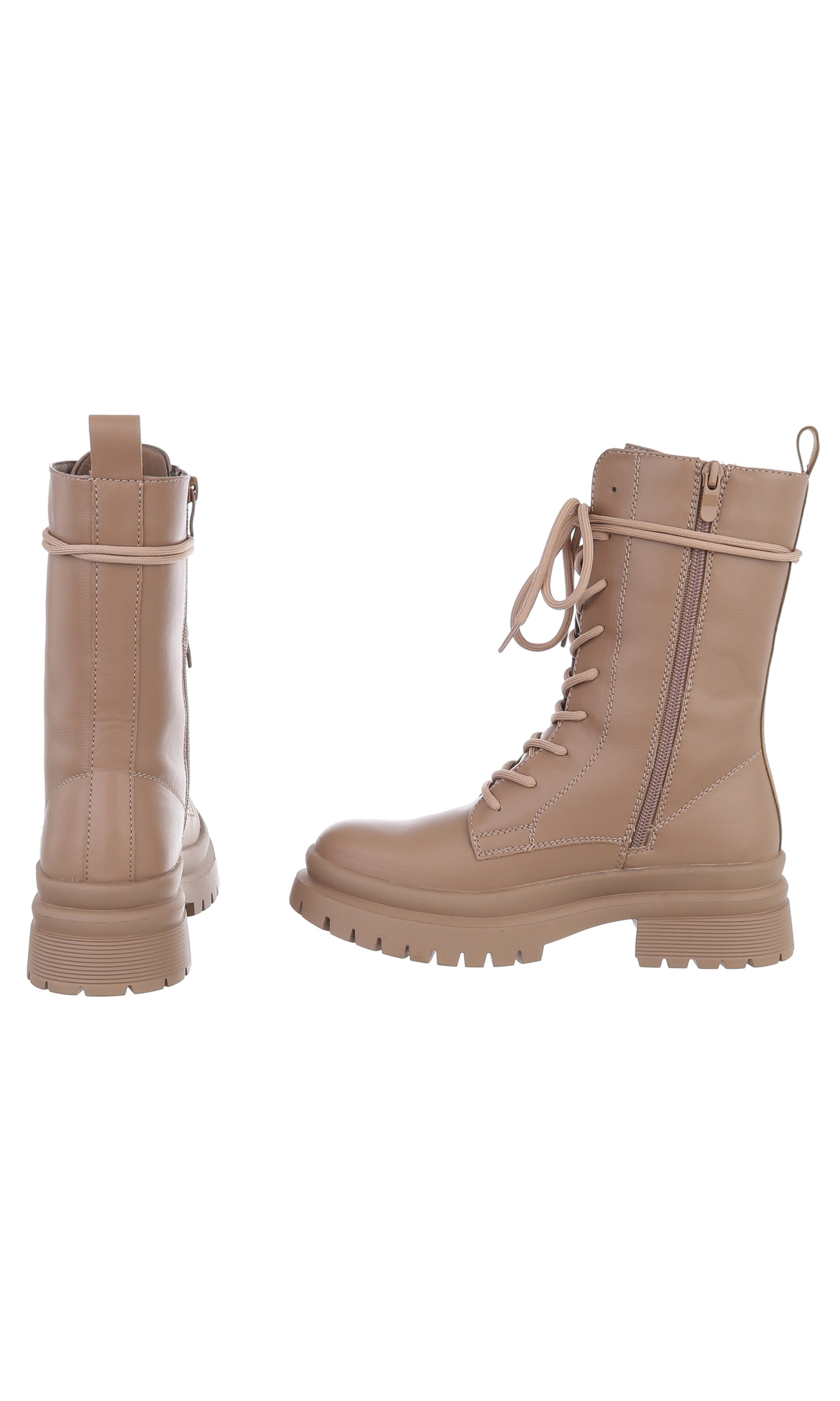 Ital-Design Schnürstiefelette in Braun