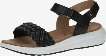 CAPRICE Sandals in Black: front