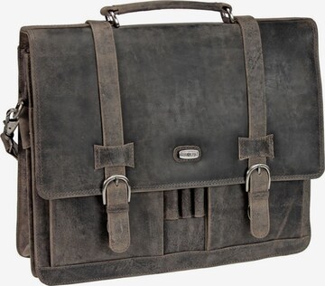 Harold's Document Bag 'Antico ' in Grey: front