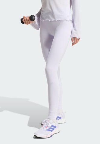 ADIDAS PERFORMANCE Skinny Workout Pants 'All Me' in Purple: front