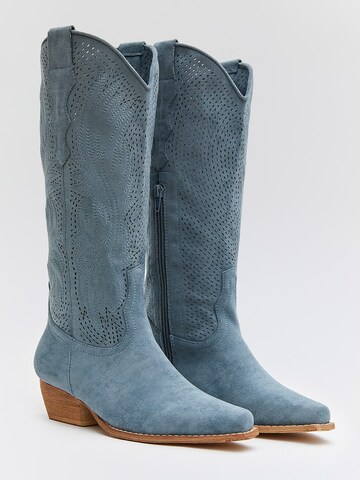 BUONAROTTI Cowboystiefel in Blau