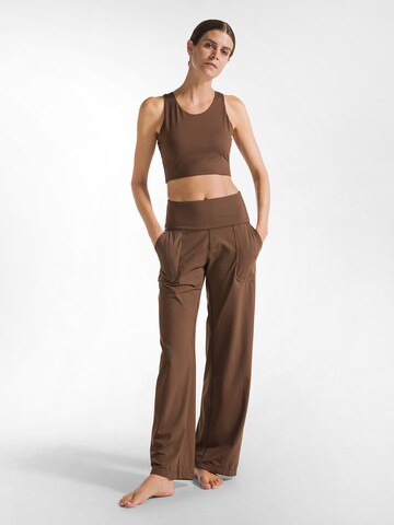 DEHA Wide leg Leggings in Bruin: voorkant