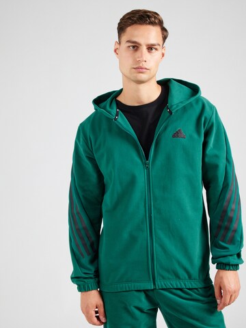 ADIDAS SPORTSWEAR Funktionele fleece-jas 'FI WTR FZ' in Groen: voorkant