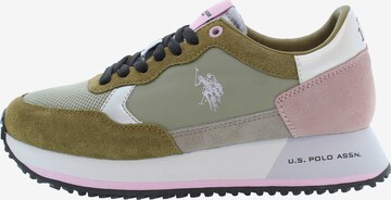 Sneaker bassa 'Sacha002' di U.S. POLO ASSN. in verde: frontale