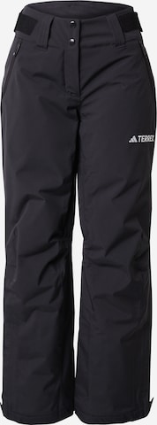 juoda ADIDAS TERREX Laisvas Laisvalaikio kelnės 'Xperior': priekis