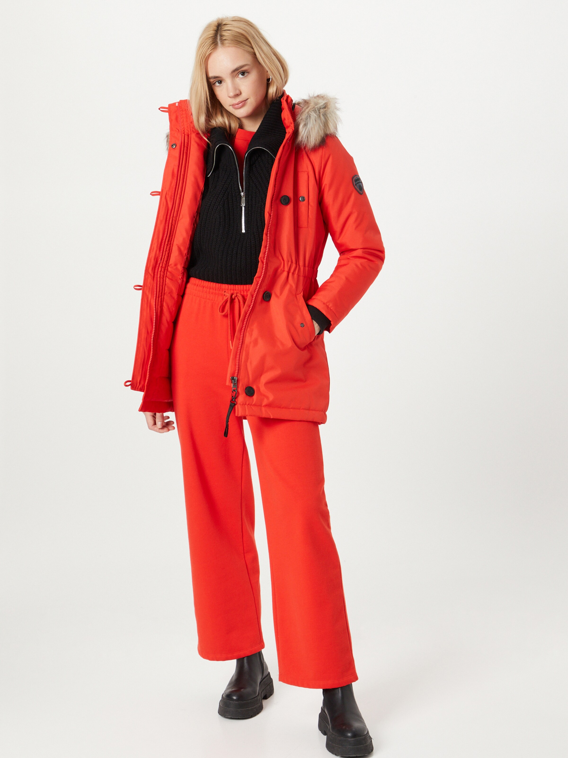 Only top red parka