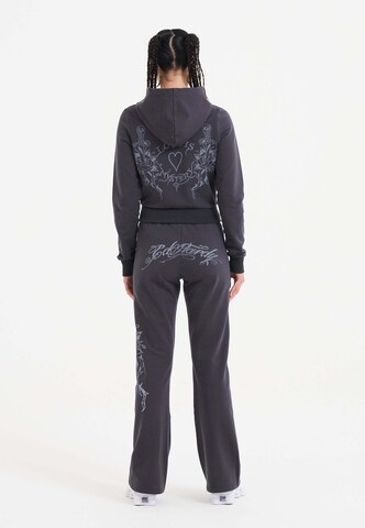 Ed Hardy Zvonový Sportovní kalhoty 'Love Is Mystery' – šedá