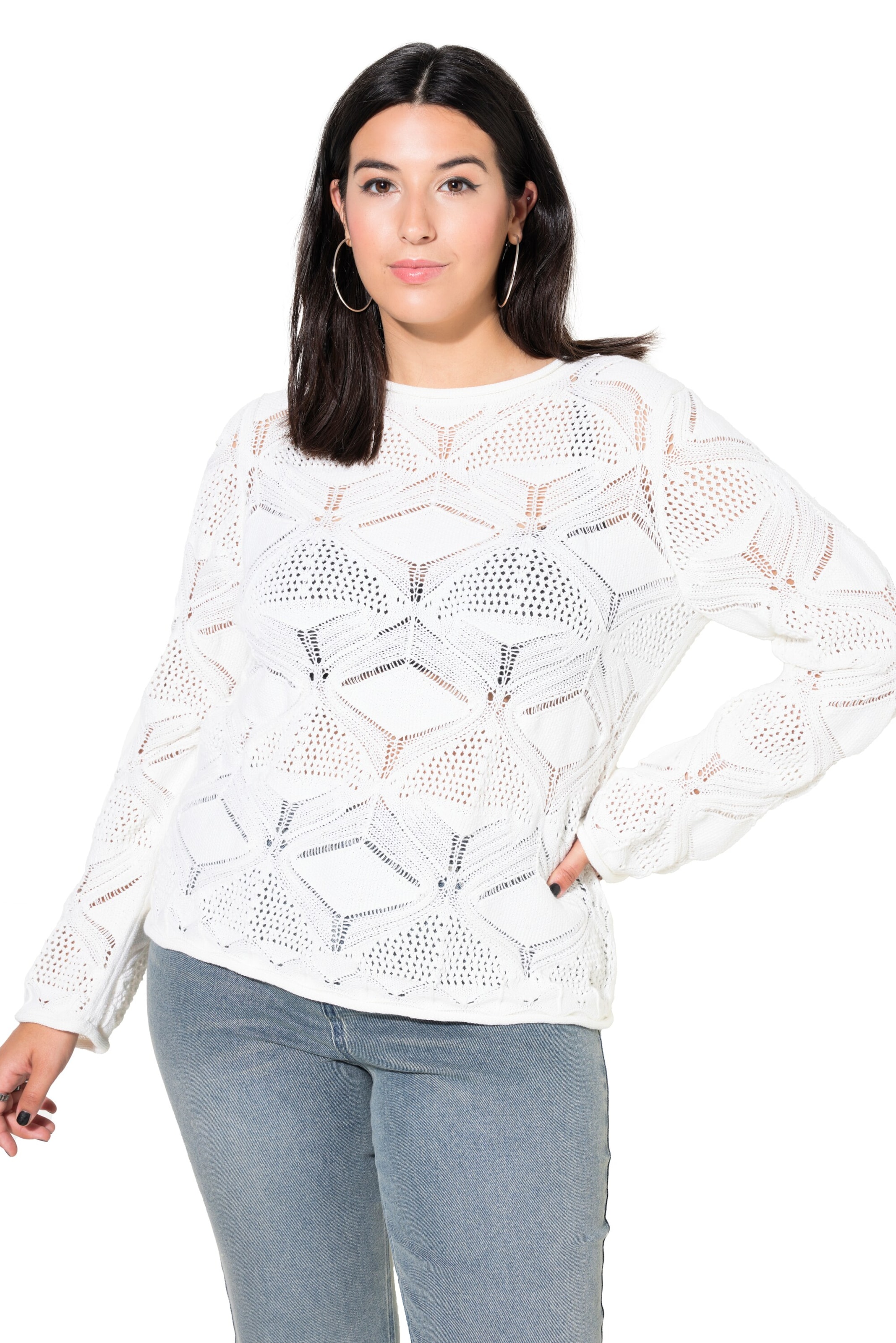 Pull-over Studio Untold en blanc : devant