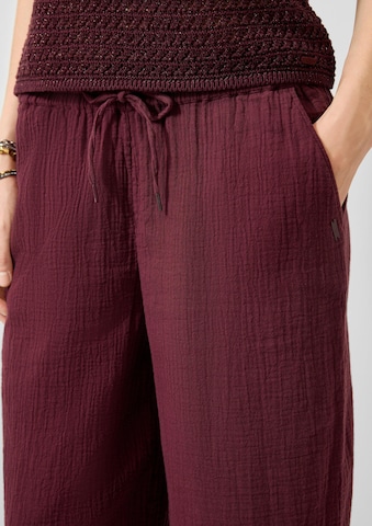 QS Wide leg Trousers in Red