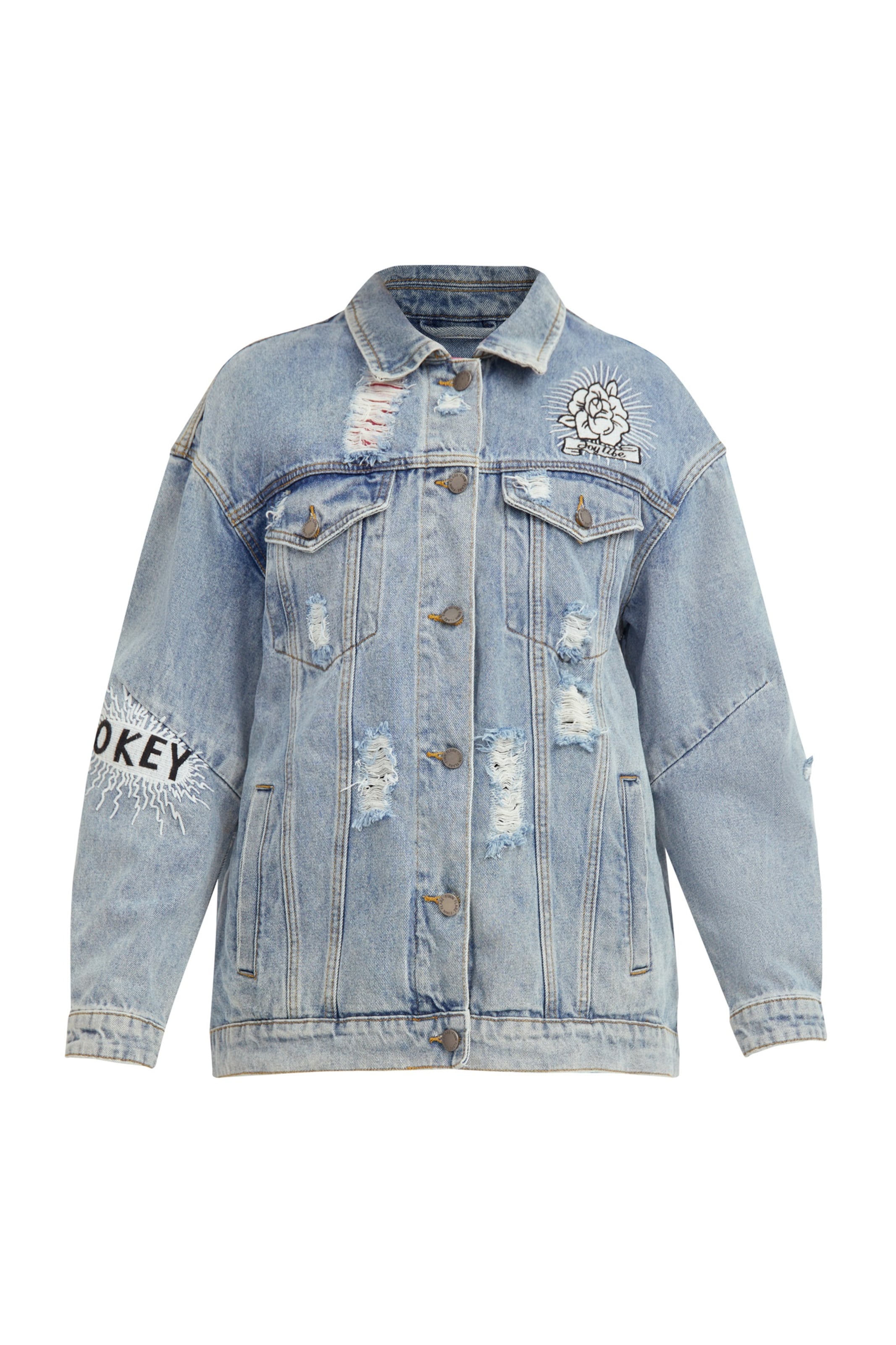Finn Flare Between-season jacket 'Oversize' in XL in Light blue, Item view