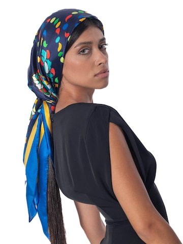 AFROZAN Schal 'OROSI-Silk scarf' in Blau: Vorderseite