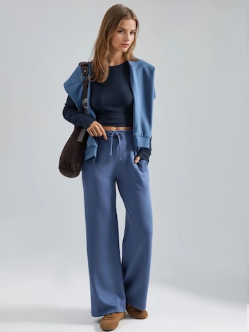 Hiccup Wide leg Broek in Blauw