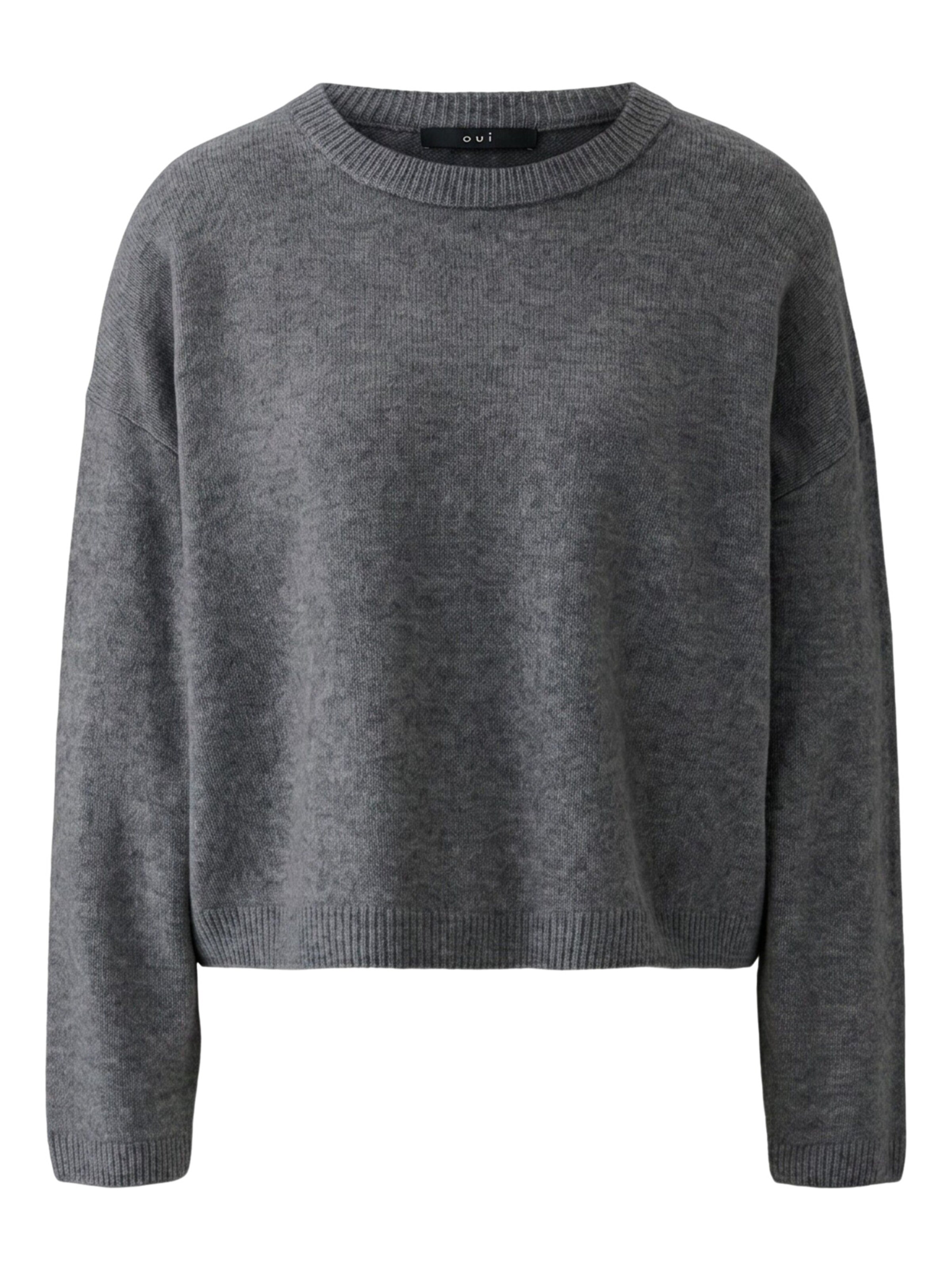 OUI Pullover 'NILA' in Grau: Vorderseite