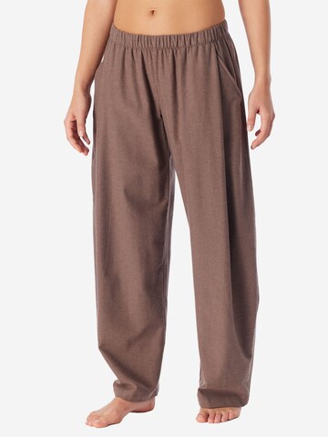 Pantalon de pyjama ' Mix Relax ' SCHIESSER en marron : devant