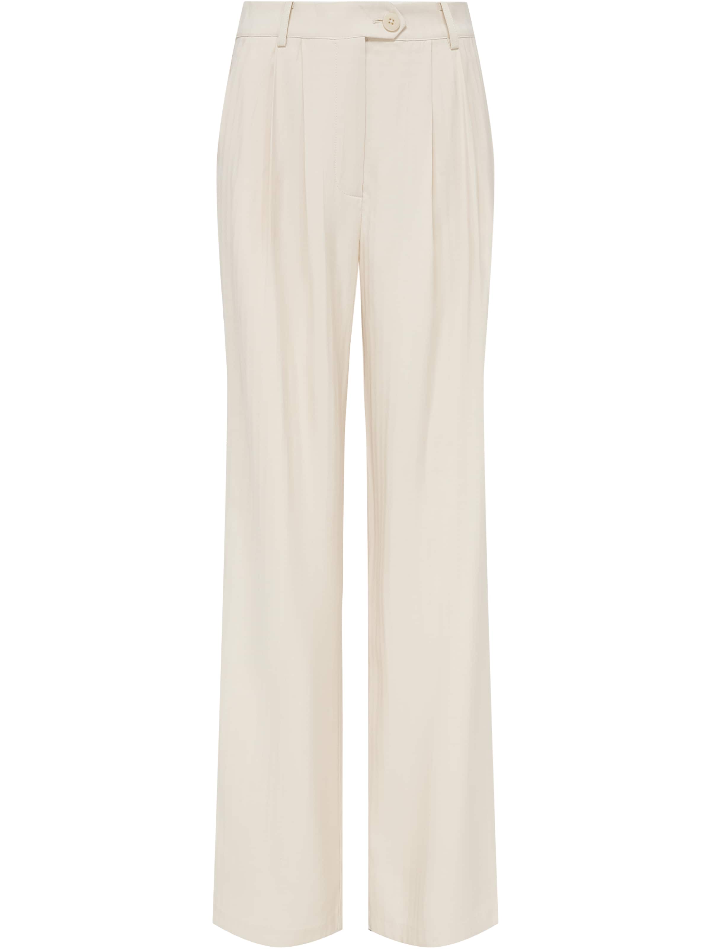 LeGer by Lena Gercke Loosefit Παντελόνι πλισέ 'Edina' σε λευκό: μπροστά