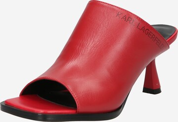Karl Lagerfeld Pantolette 'PANACHE' i röd: framsida