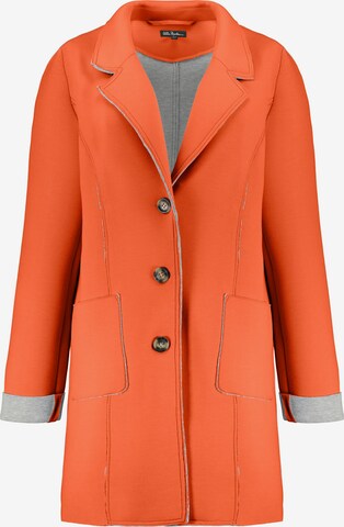 Ulla Popken Between-Seasons Coat in Orange: front