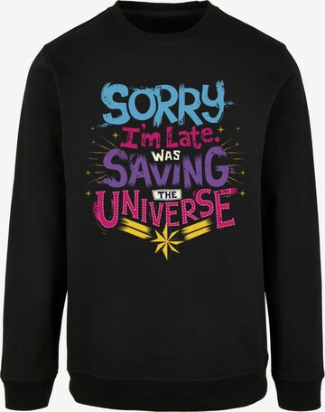 ABSOLUTE CULT Sweatshirt 'Marvel - Saving Universe' in Zwart: voorkant