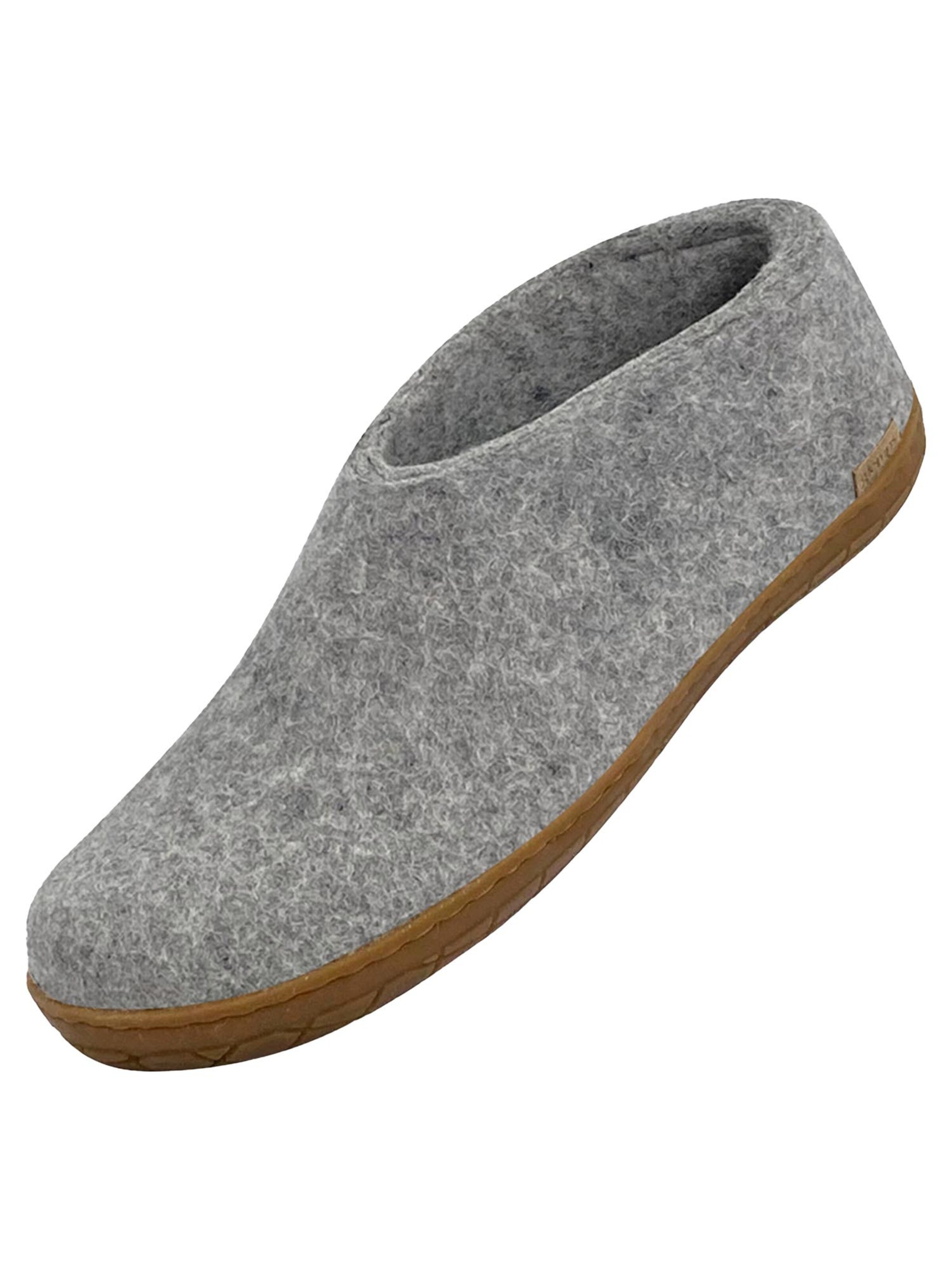 Glerups Slippers 'Honey' in Grey