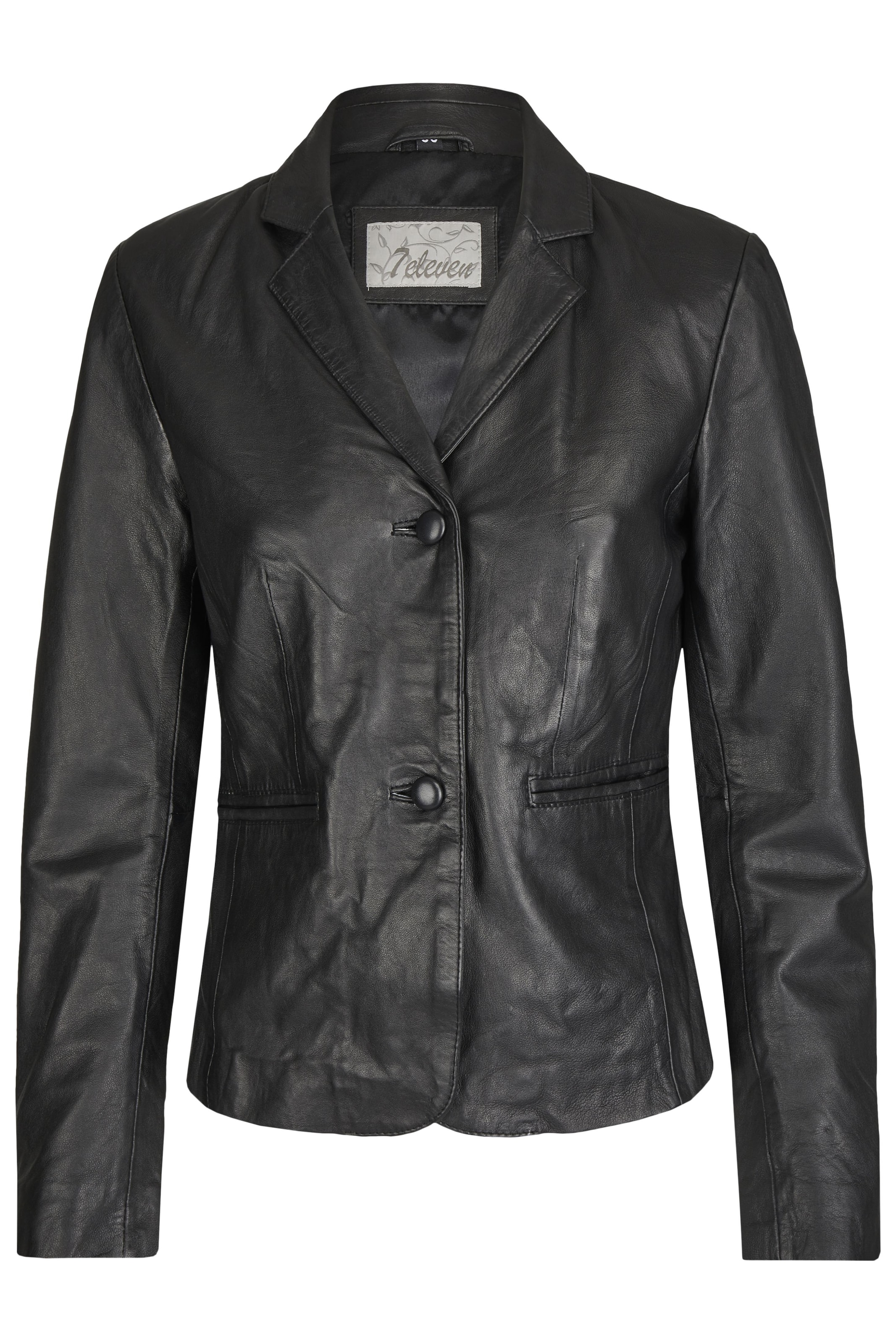 7ELEVEN Tussenjas 'SEFaye' in Zwart: voorkant