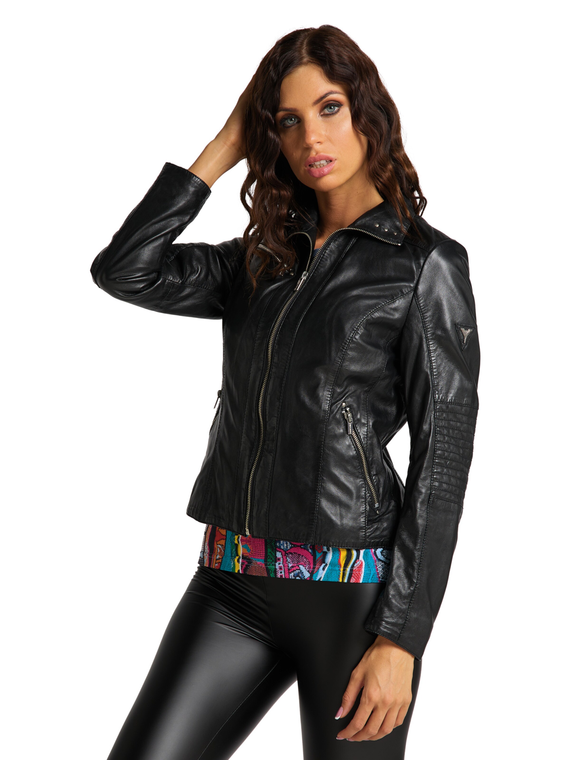 Carlo Colucci Between-Season Jacket 'Stud' in Black: front